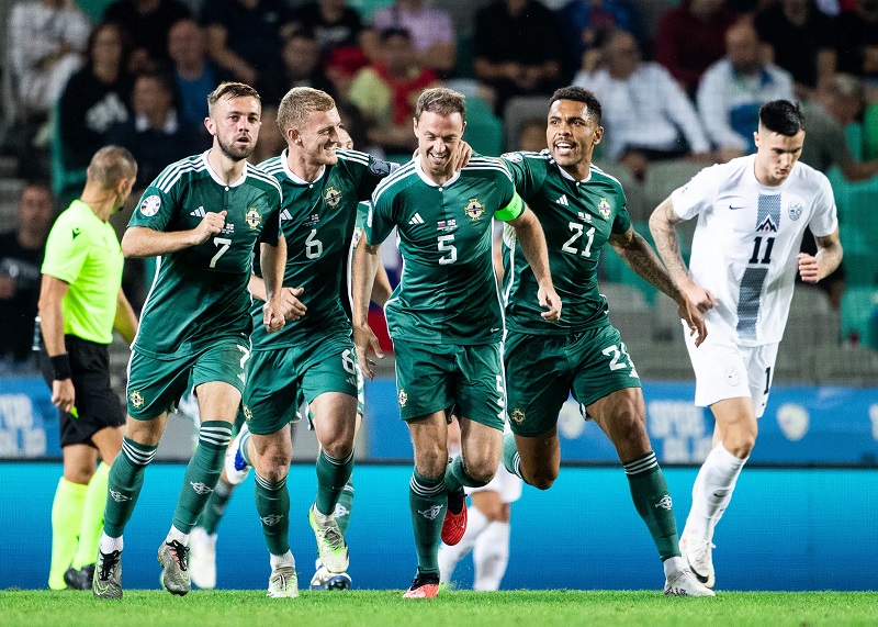 Jonny Evans scored a stunner for Northern Ireland during their 4-2 defeat to Slovenia