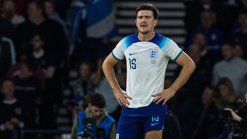 Harry Maguire in England shirt